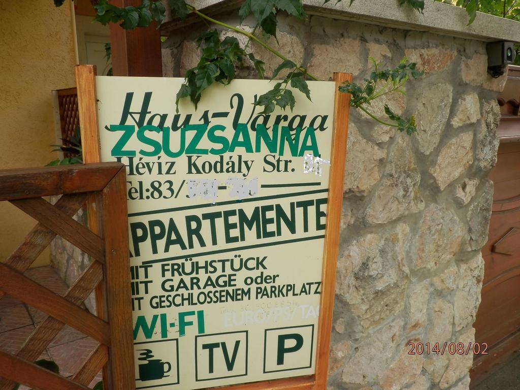 Zsuzsanna Haz Hotel Hévíz Стая снимка